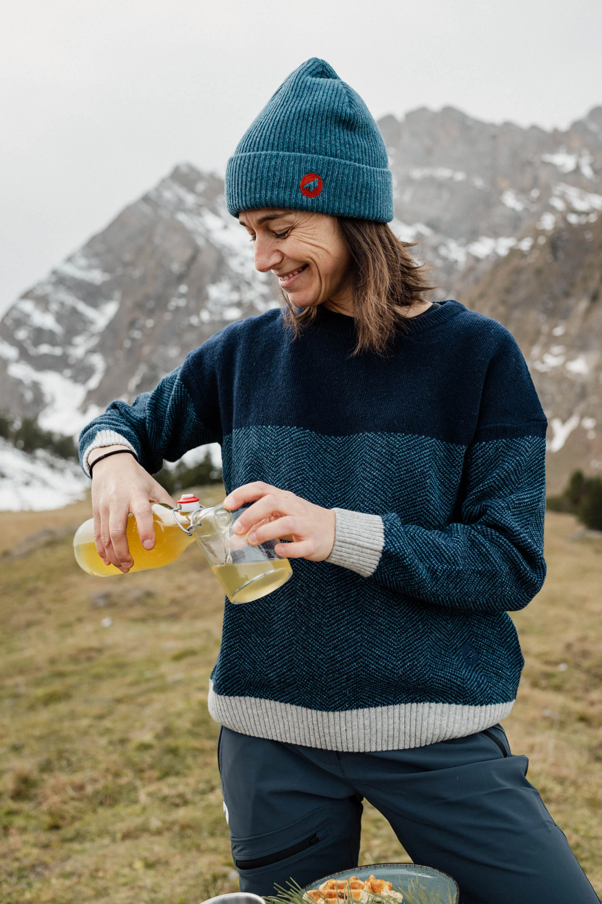 Pull chaud en laine recyclée Femme SKAGGGAM - Image 7