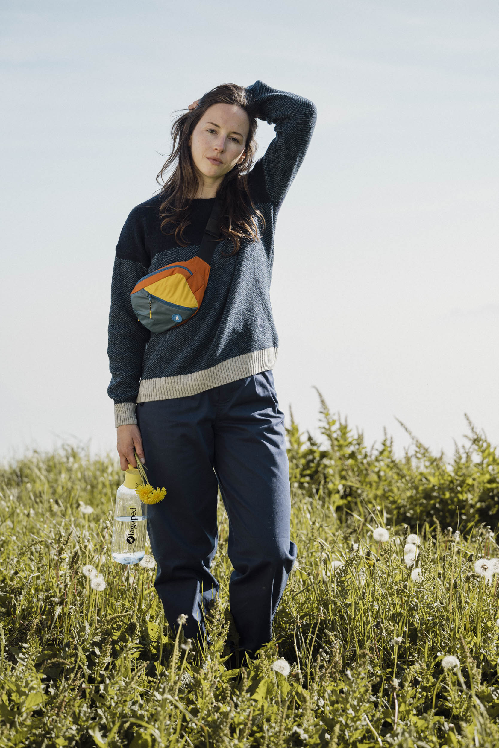 Pull chaud en laine recyclée Femme SKAGGGAM - Image 8